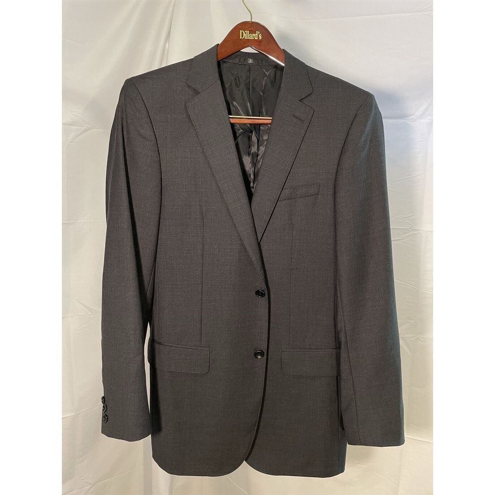 Benjamin Sartorial Collection 52 | 42R Charcoal Wool 2Btn Surgeon's Cuffs Blazer